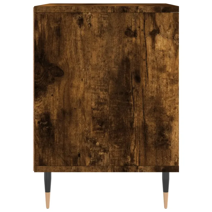 Tables de chevet 2 pcs chêne fumé 40x35x50 cm bois ingénierie - 6