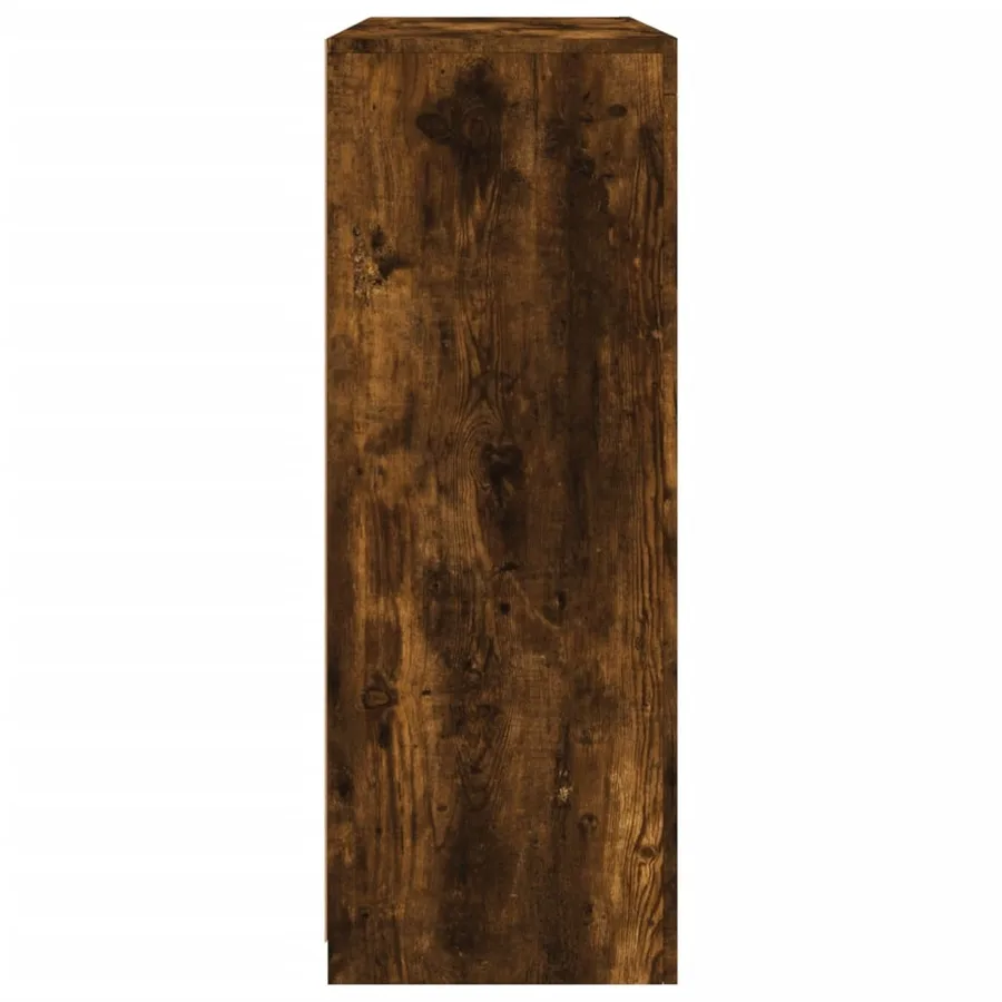Buffets avec lumières LED 3 pcs chêne fumé bois d'ingénierie - 9