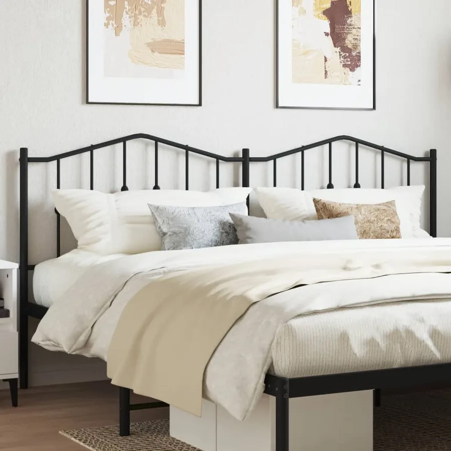 Tête de lit de remplacement métal noir 200 cm