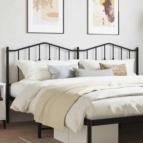 Tête de lit de remplacement métal noir 200 cm