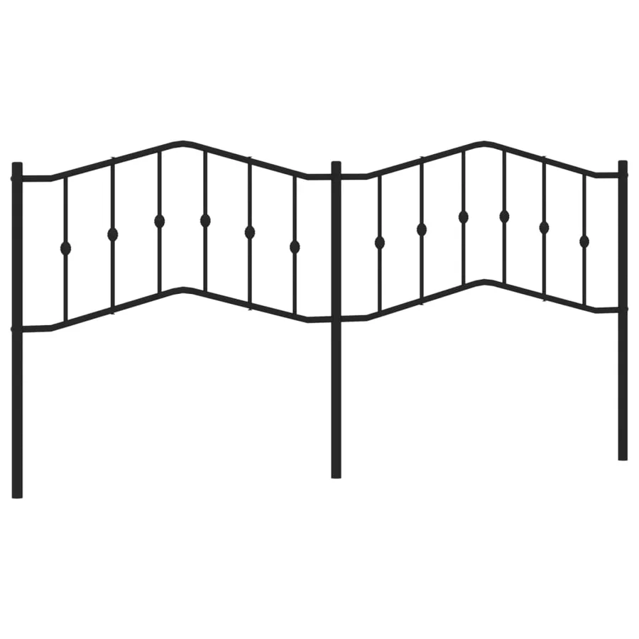 Tête de lit de remplacement métal noir 200 cm - 2