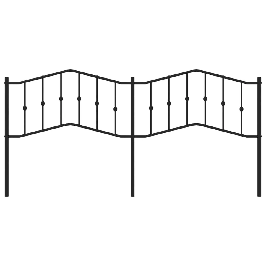 Tête de lit de remplacement métal noir 200 cm - 3