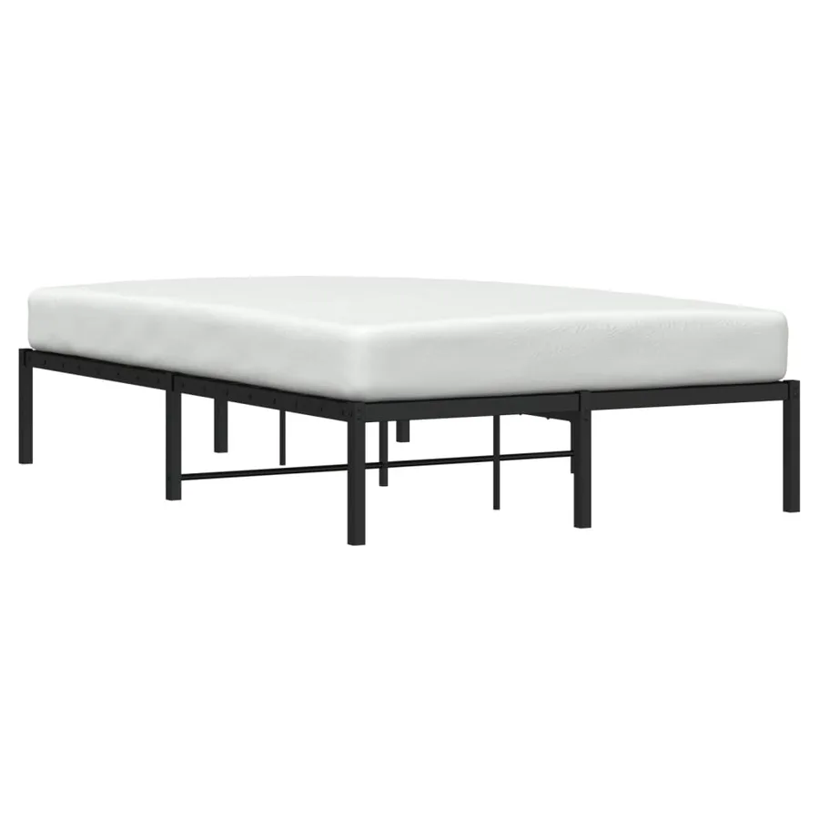Cadre de lit métal sans matelas noir 120x200 cm - 3