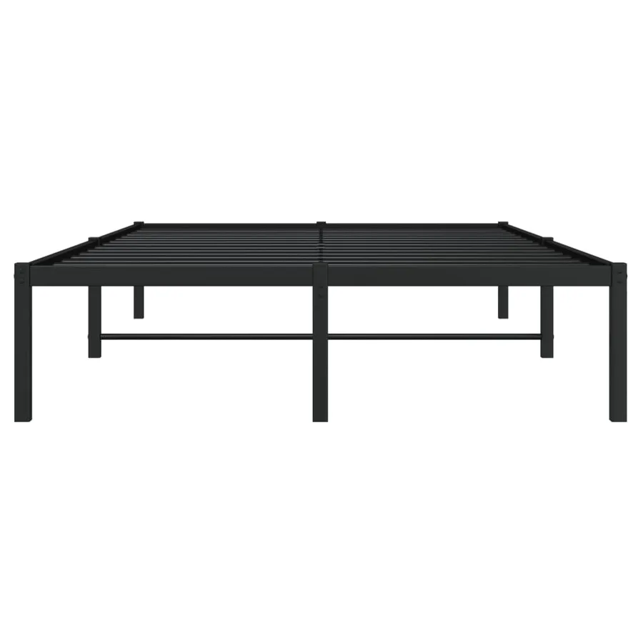 Cadre de lit métal sans matelas noir 120x200 cm - 5
