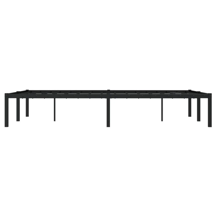 Cadre de lit métal sans matelas noir 120x200 cm - 6