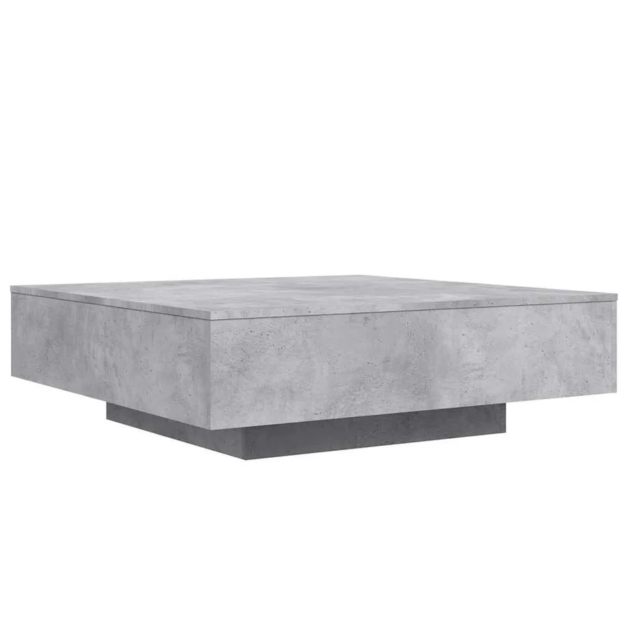 Table basse gris béton 100x100x31 cm bois d'ingénierie - 7