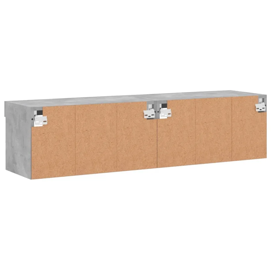 Meubles TV avec lumières LED 2 pcs gris béton 60x30x30 cm - 10