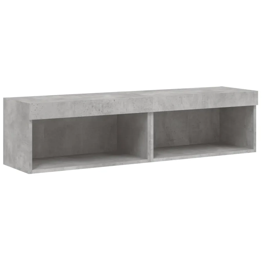 Meubles TV avec lumières LED 2 pcs gris béton 60x30x30 cm - 7
