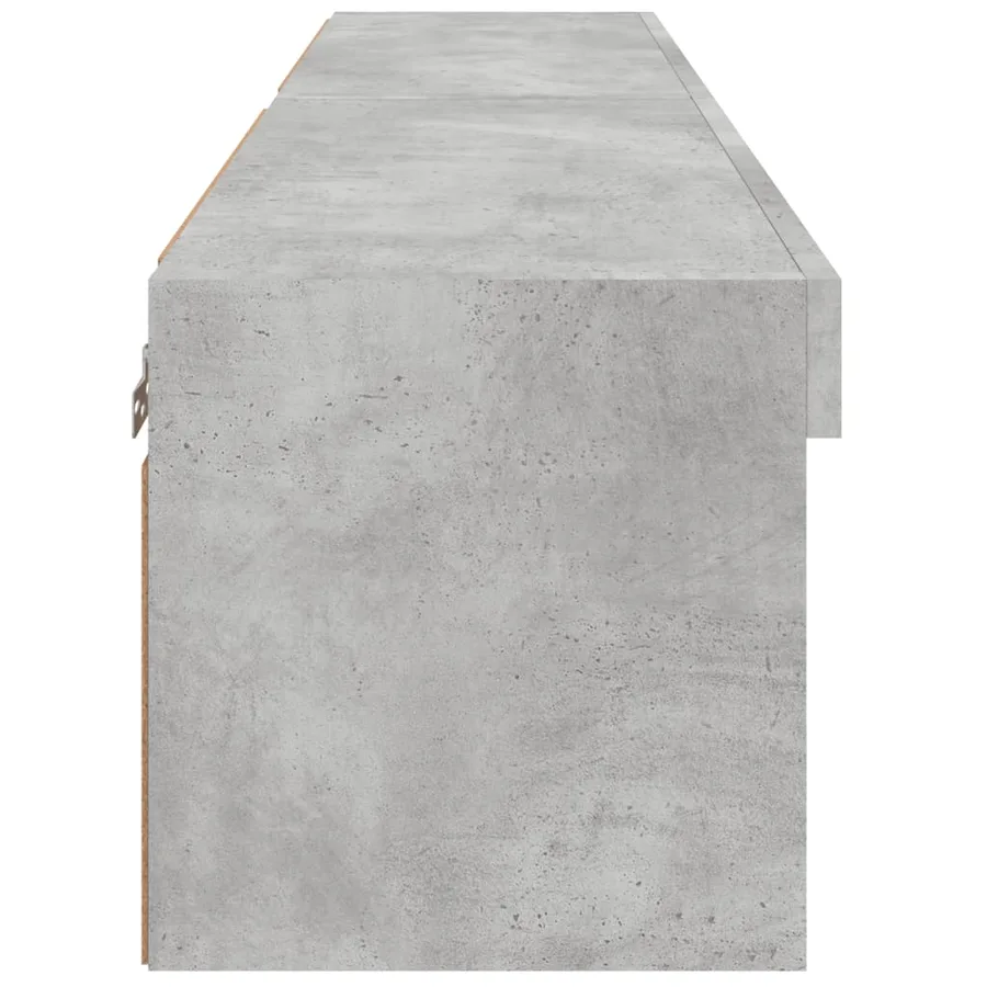 Meubles TV avec lumières LED 2 pcs gris béton 60x30x30 cm - 9
