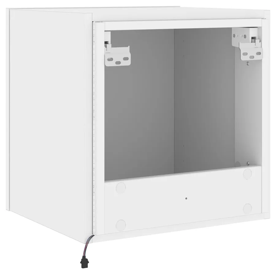 Meubles TV muraux avec lumières LED 2 pcs blanc 40,5x35x40 cm - 12