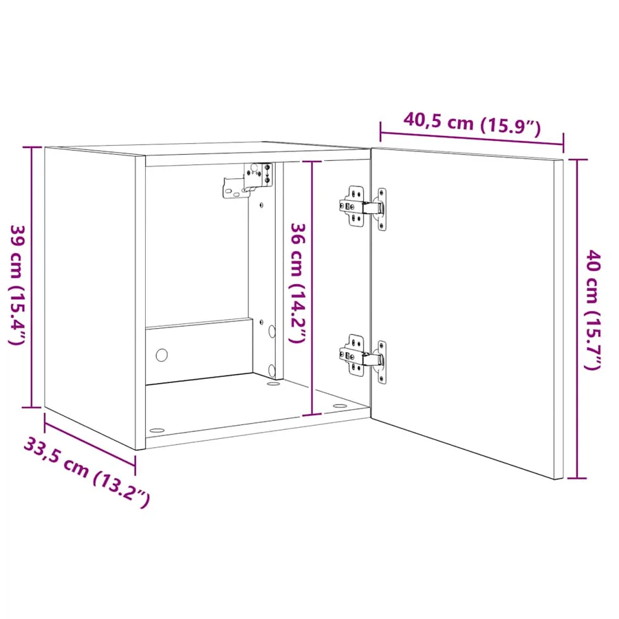 Meubles TV muraux avec lumières LED 2 pcs blanc 40,5x35x40 cm - 19
