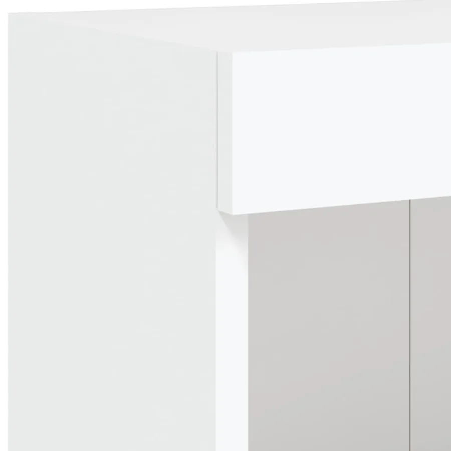 Meuble TV mural avec lumières LED blanc 100x30x40 cm - 12