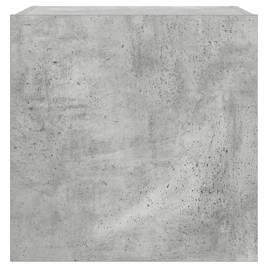 Meubles TV muraux et lumières LED 2pcs gris béton 40,5x35x40 cm - 12