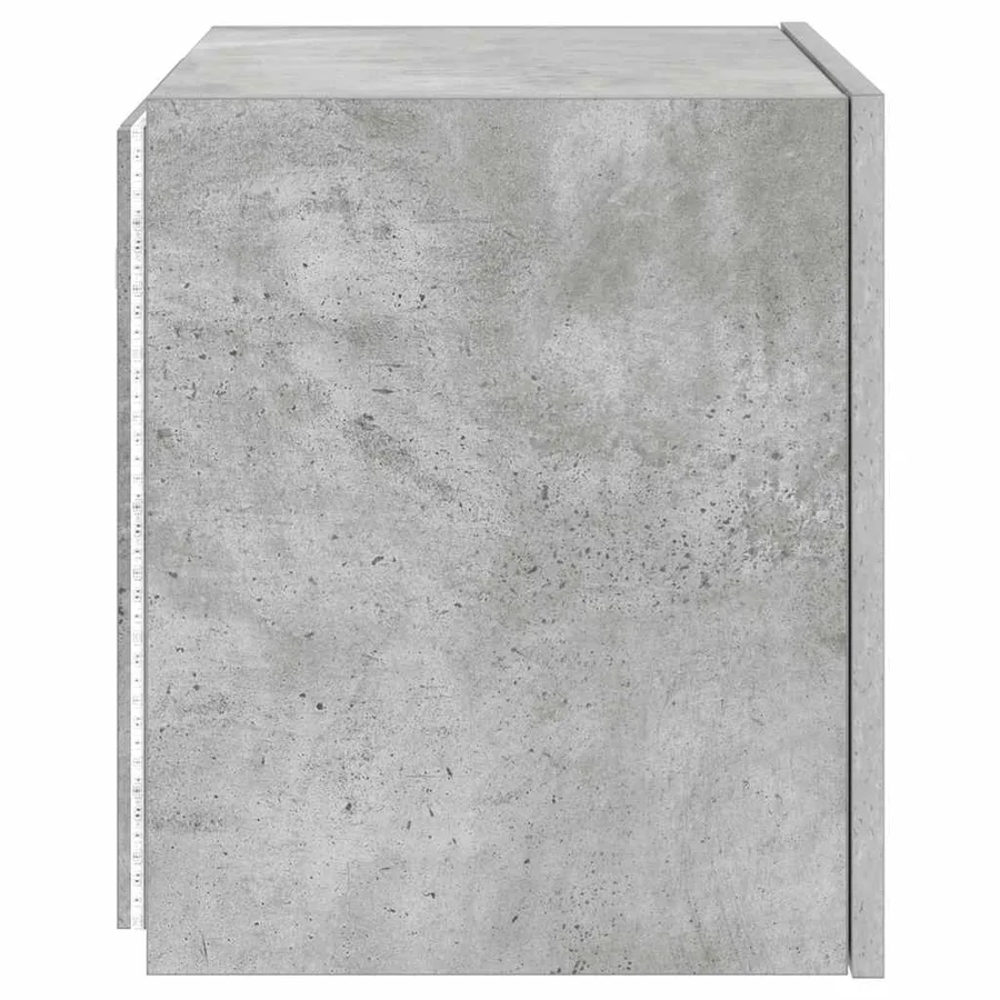 Meubles TV muraux et lumières LED 2pcs gris béton 40,5x35x40 cm - 13