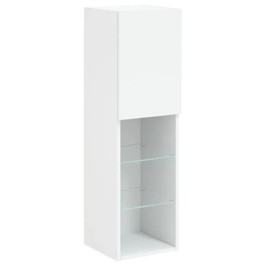 Ensemble de meubles TV muraux 7 pcs avec lumières LED blanc - 10