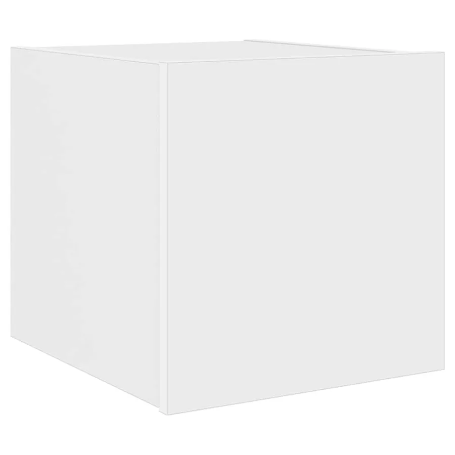 Meuble TV mural avec lumières LED blanc 30,5x35x30 cm - 3