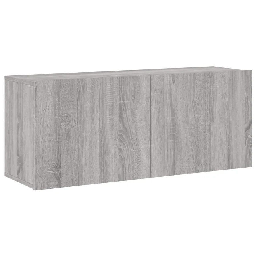 Unités murales TV 5 pcs sonoma gris bois d'ingénierie - 7