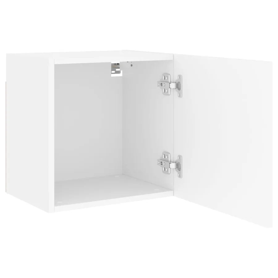 Meuble TV mural blanc 40,5x30x40 cm bois d'ingénierie - 6