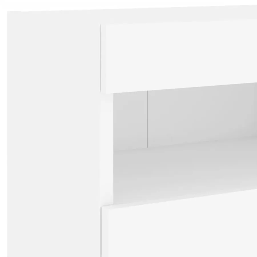 Meuble TV mural avec lumières LED blanc 40x30x40 cm - 12