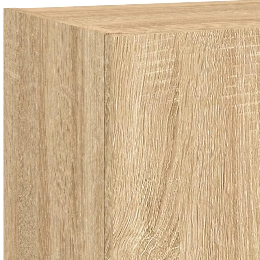 Unités murales TV avec LED 5 pcs chêne sonoma bois d'ingénierie - 11
