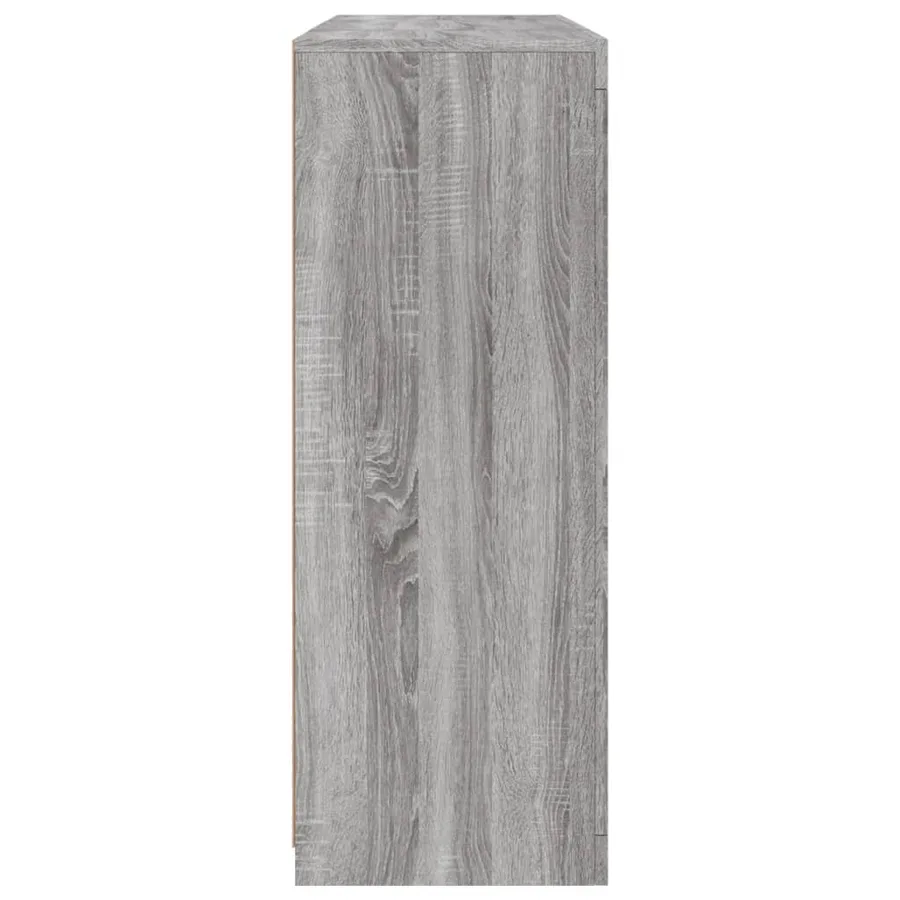 Buffets avec lumières LED 3 pcs sonoma gris bois d'ingénierie - 9