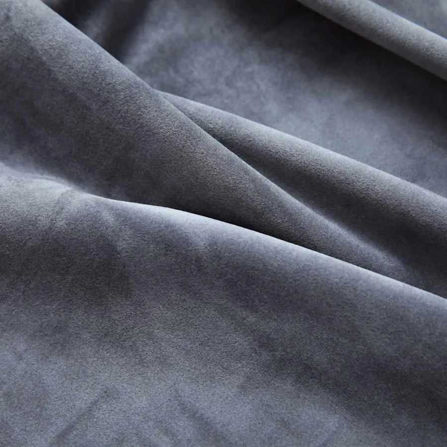 Rideaux occultants et anneaux 2 pcs anthracite 94x241cm velours - 3