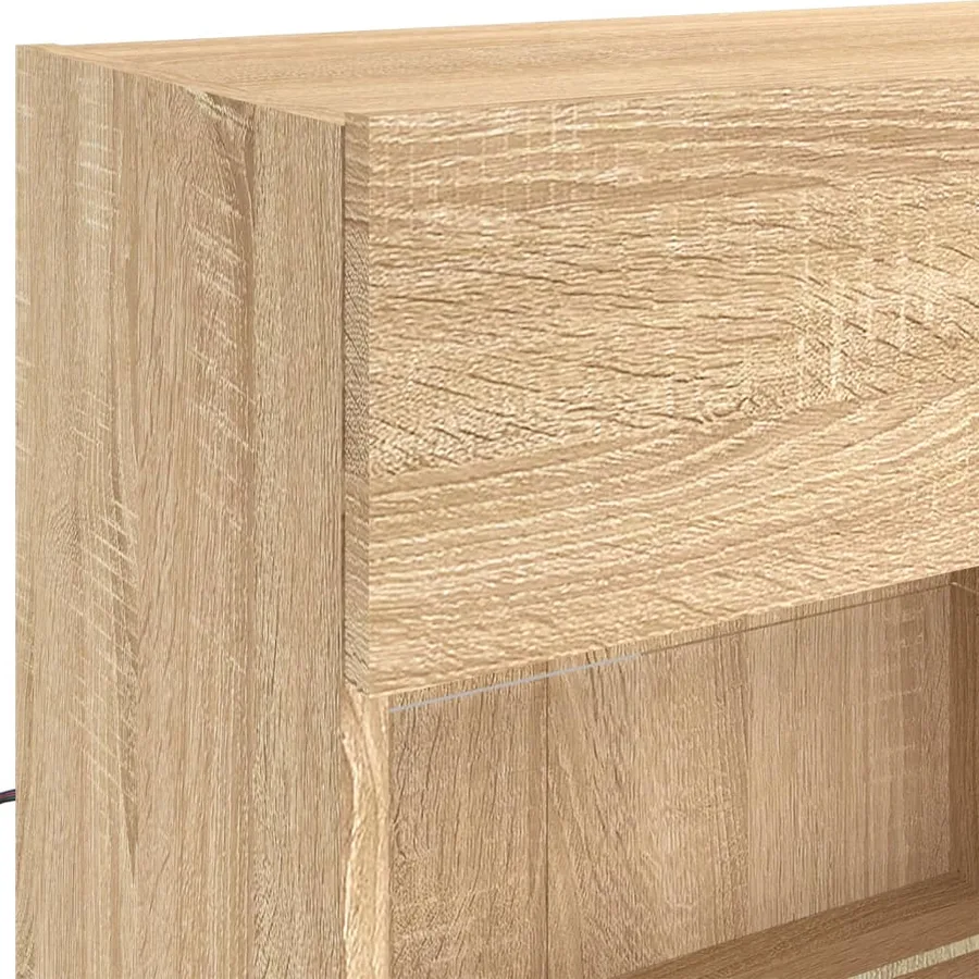 Ensemble de meubles TV muraux 6pcs et lumières LED chêne sonoma - 11