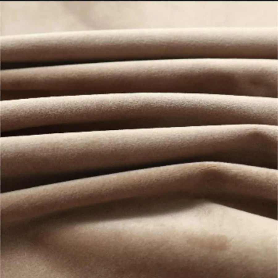 Rideaux occultants et anneaux 2 pcs beige 137x160 cm velours - 4