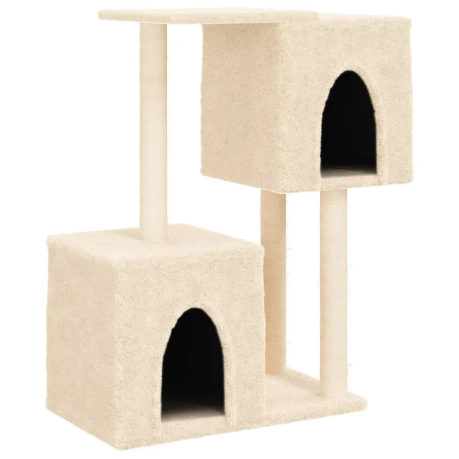 Arbre à chat avec griffoirs en sisal Crème 86 cm - 2