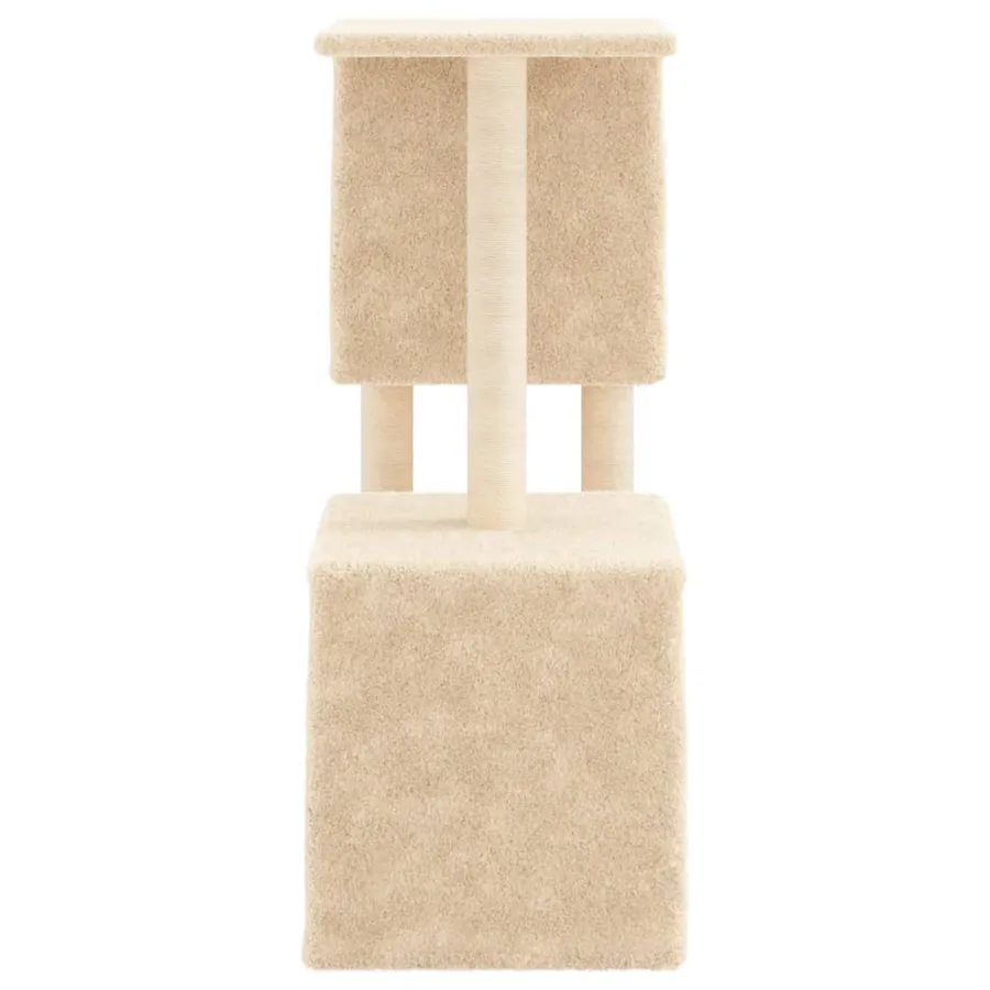 Arbre à chat avec griffoirs en sisal Crème 86 cm - 5