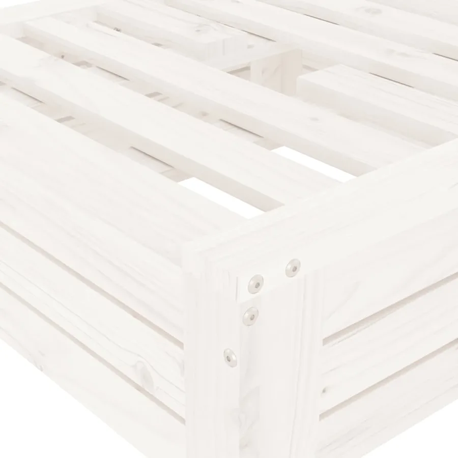 Couvercle de base de parasol blanc bois massif de pin - 7