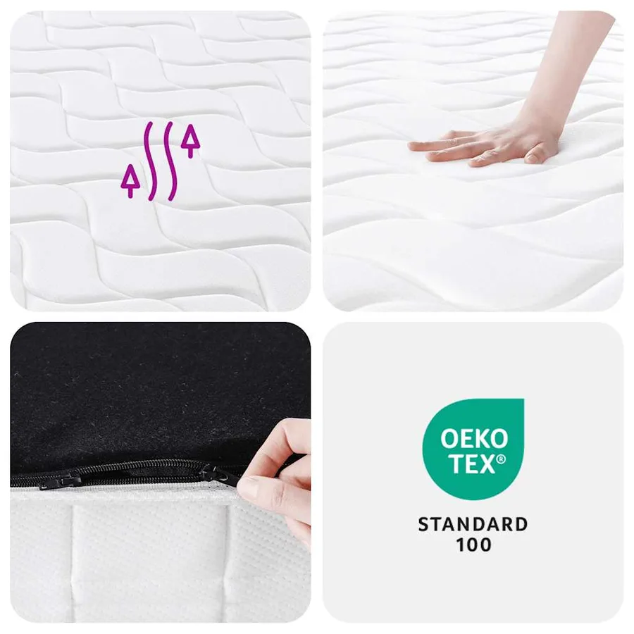Matelas à ressorts ensachés dureté moyenne 160x200 cm - 9