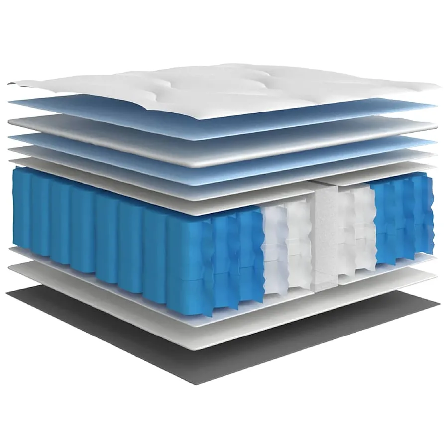 Matelas à ressorts ensachés dureté moyenne 180x200 cm - 6