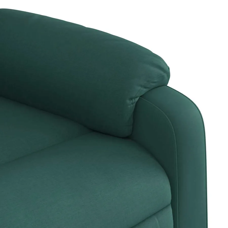 Fauteuil inclinable de massage vert foncé tissu - 9