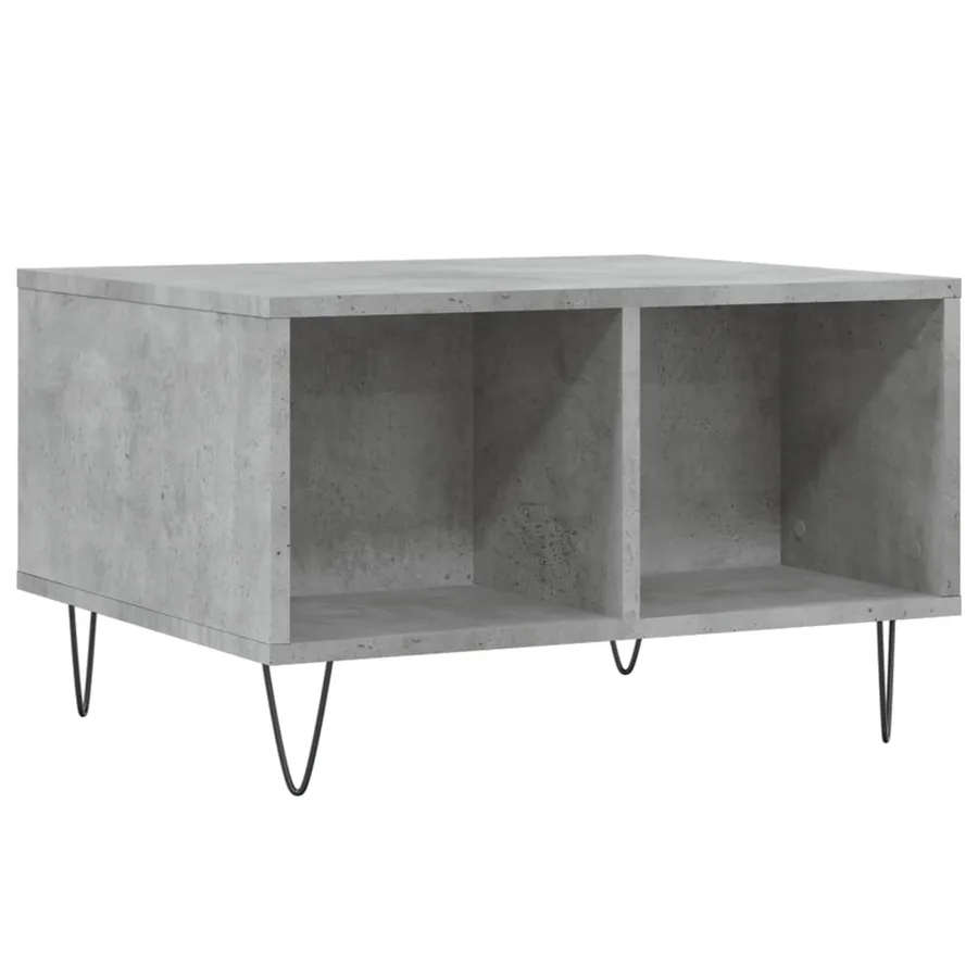 Table basse Gris béton 60x50x36,5 cm Bois d'ingénierie - 6