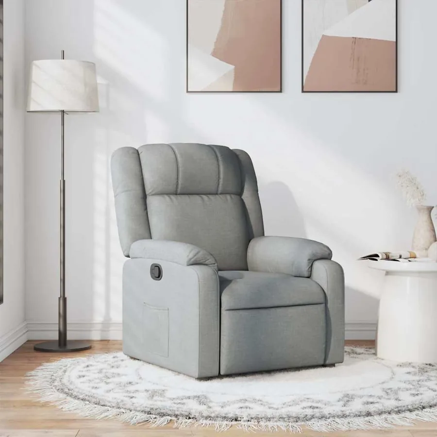 Fauteuil inclinable Gris clair Tissu