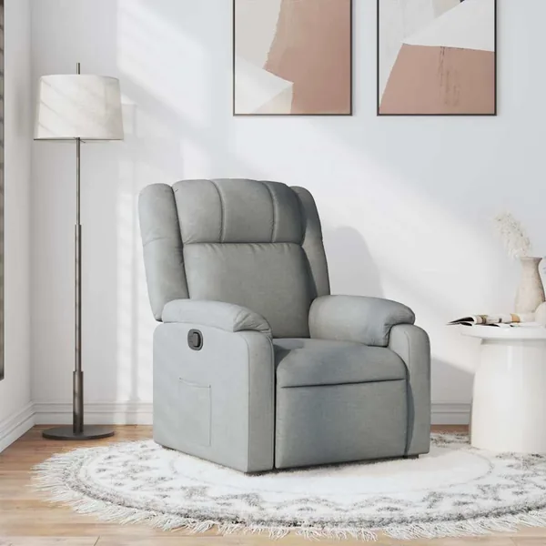 Fauteuil inclinable Gris clair Tissu