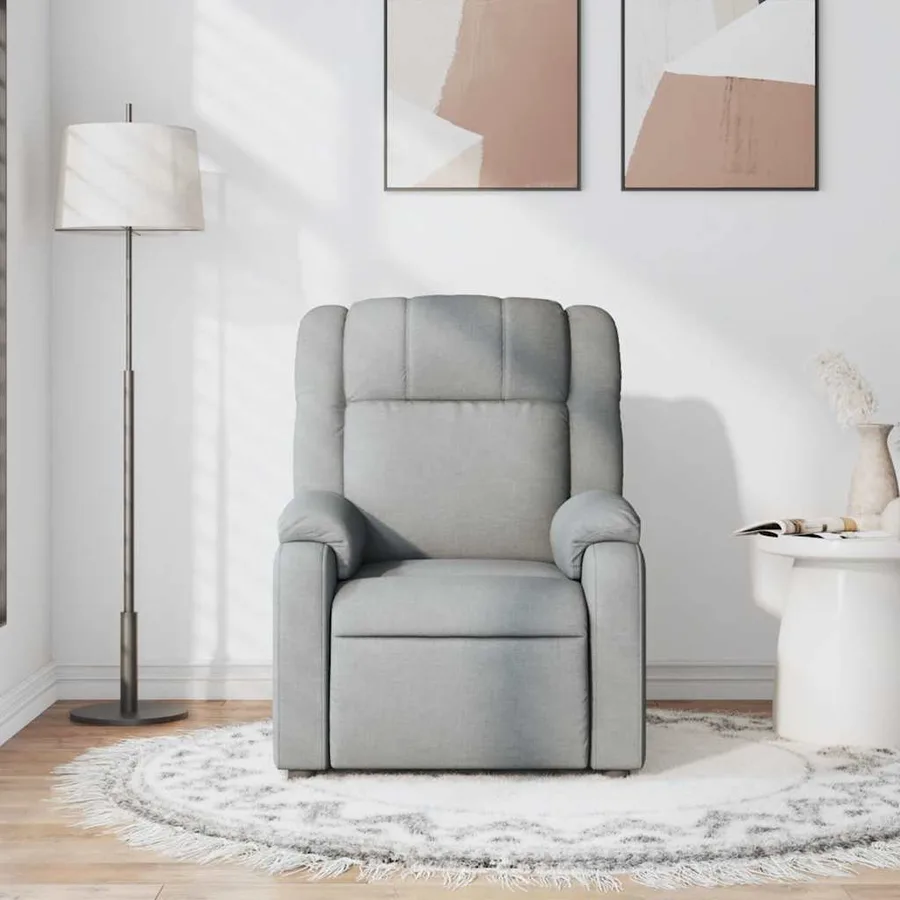 Fauteuil inclinable Gris clair Tissu - 3
