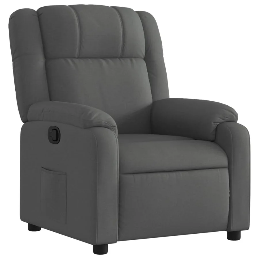 Fauteuil inclinable gris foncé tissu - 2