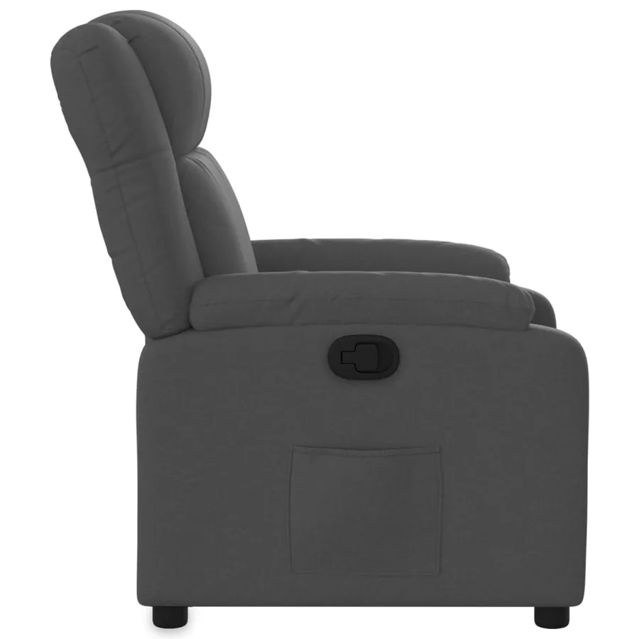 Fauteuil inclinable gris foncé tissu - 7
