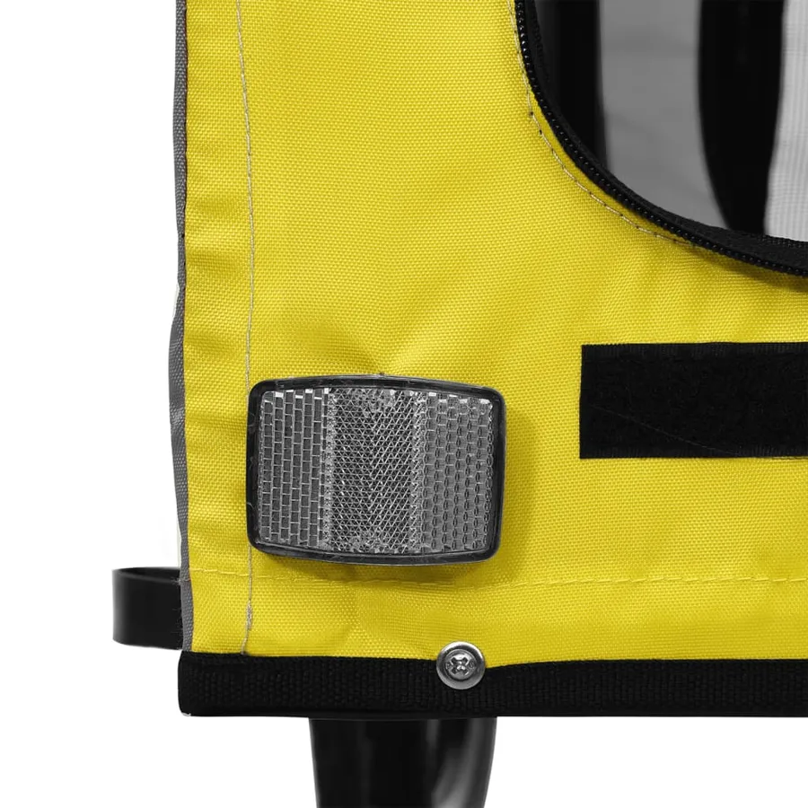 Remorque de vélo pour animaux de compagnie jaune et gris - 11