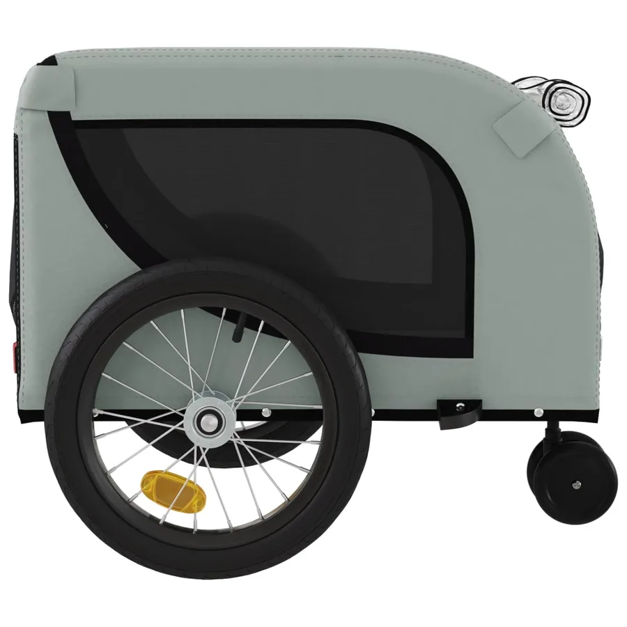 Remorque de vélo pour animaux de compagnie gris et noir - 6
