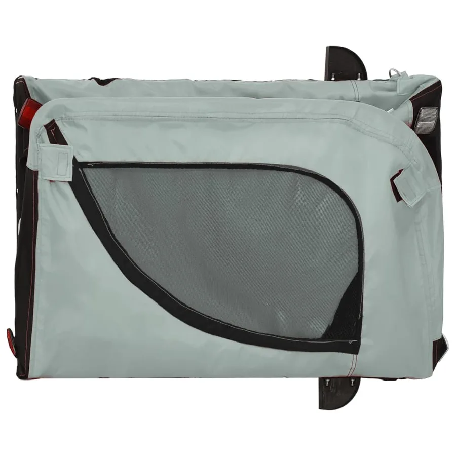 Remorque de vélo pour animaux de compagnie gris et noir - 8