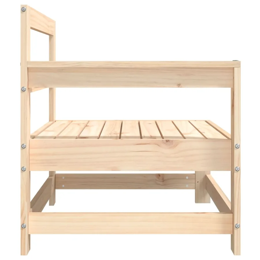 Canapés d'angle de jardin 2 pcs bois de pin massif - 5