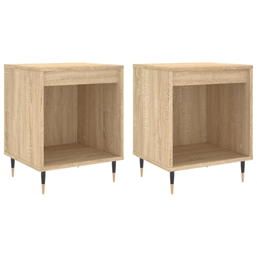Tables de chevet 2 pcs chêne sonoma 40x35x50 cm bois ingénierie - 2