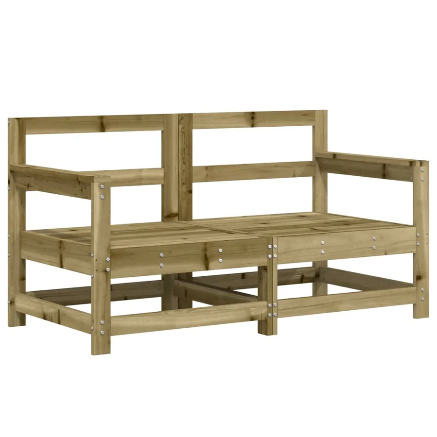 Canapés d'angle de jardin 2 pcs bois de pin imprégné - 2