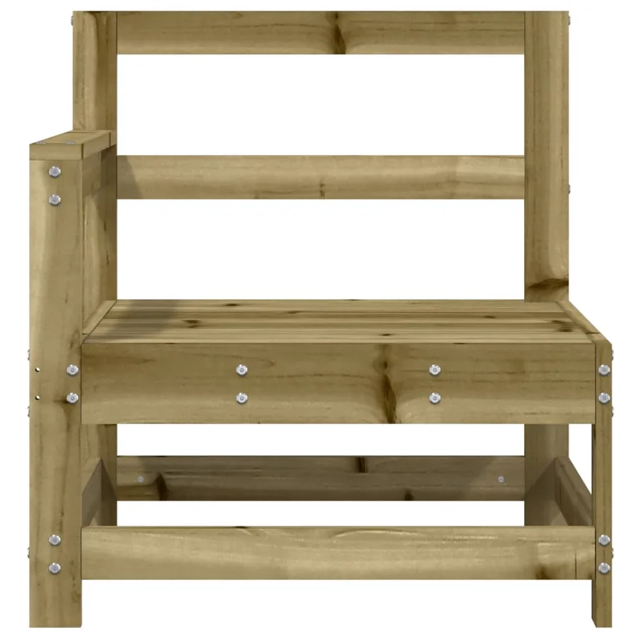 Canapés d'angle de jardin 2 pcs bois de pin imprégné - 4
