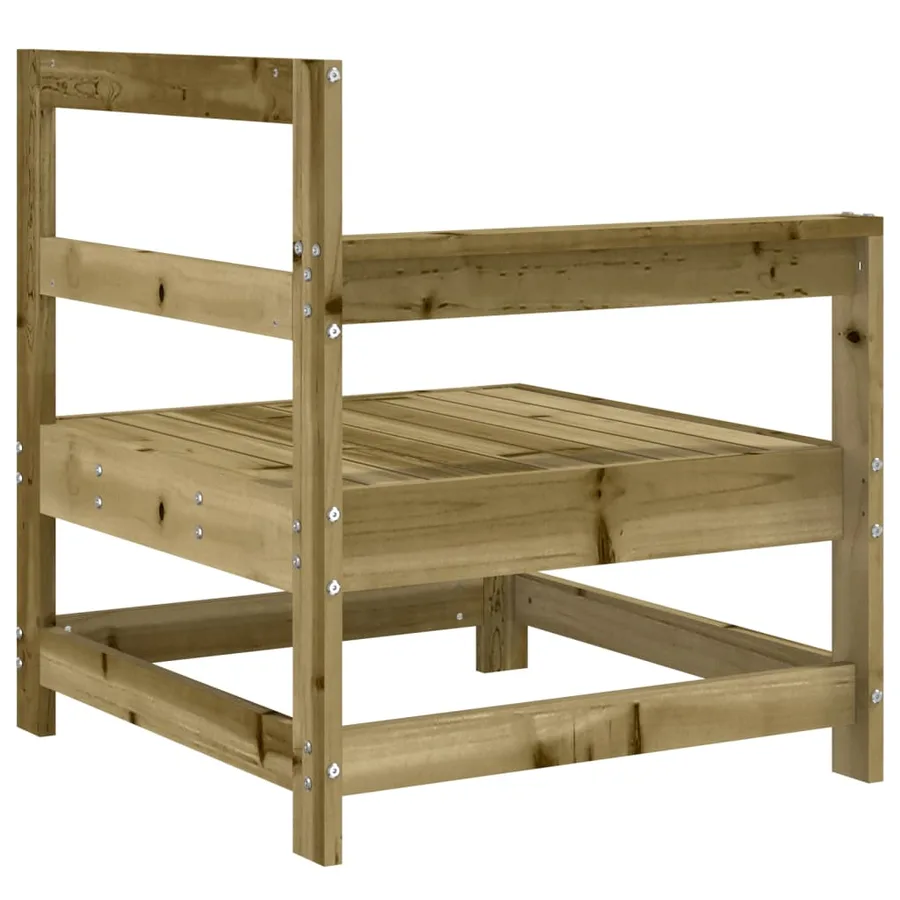 Canapés d'angle de jardin 2 pcs bois de pin imprégné - 5