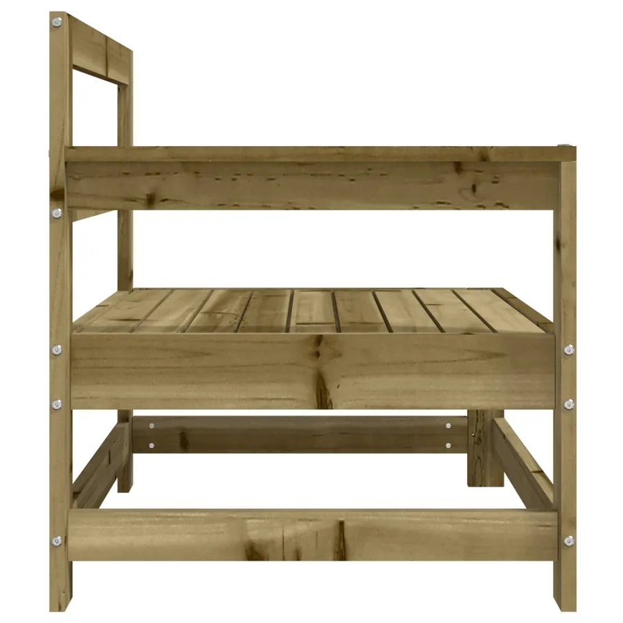 Canapés d'angle de jardin 2 pcs bois de pin imprégné - 6