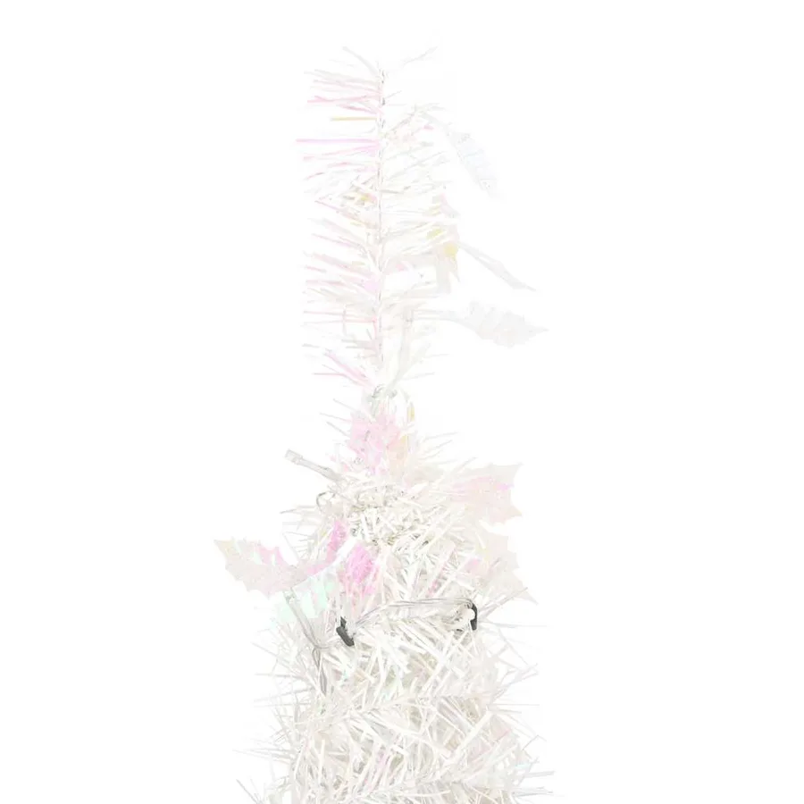 Sapin de Noël artificiel escamotable 50 LED blanc 120 cm - 7